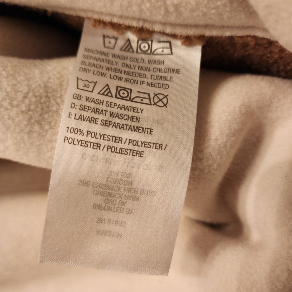 Susan Graver‎ Reversible Coat M Cream Tan Teddy Sherpa Jacket Cozy Quiet Luxury - Picture 7 of 11